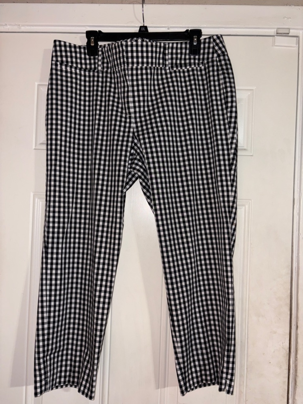 Ann Taylor Black and White Gingham Chinos
